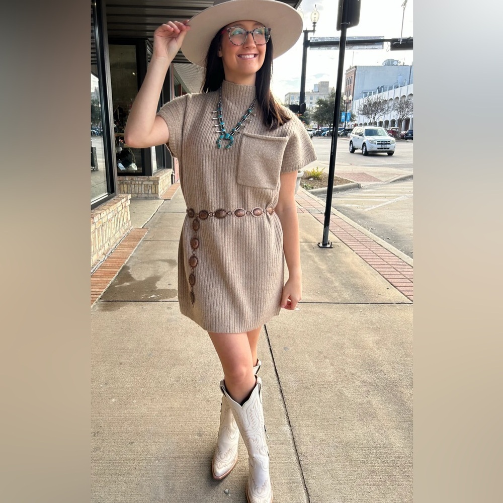 Entro Sweater Dress with Pocket Sz Medium
